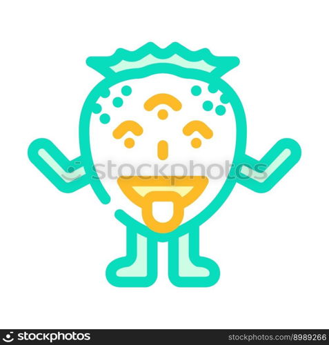 comic monster cute color icon vector. comic monster cute sign. isolated symbol illustration. comic monster cute color icon vector illustration