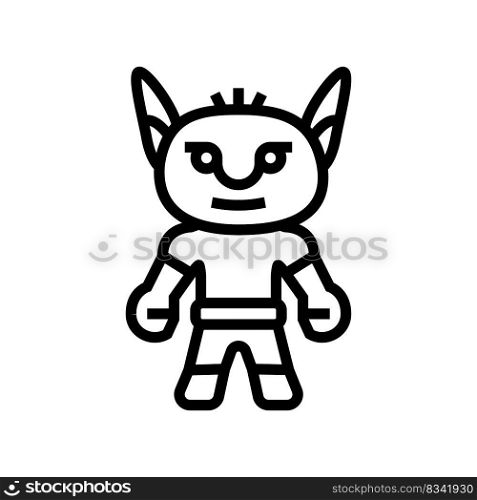 comic monster cute line icon vector. comic monster cute sign. isolated contour symbol black illustration. comic monster cute line icon vector illustration