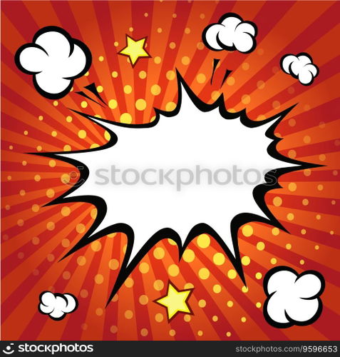 Comic speech bubble background vector image