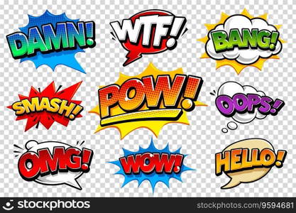 Comic speech bubbles vector image