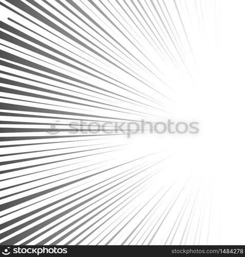 Comic style background halftone speed line power vector design