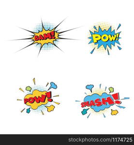Comic Text, Pop Art style.Cartoon sound effect illustration