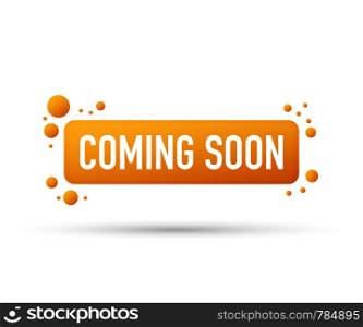Coming Soon. Promotion banner coming soon. Vector stock illustration.
