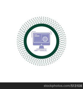 Command, computer, function, process, progress Glyph Icon. Vector isolated illustration. Vector EPS10 Abstract Template background