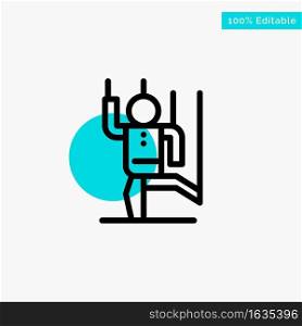 Command, Control, Human, Manipulate, Manipulation turquoise highlight circle point Vector icon
