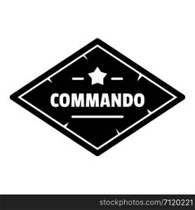Commando troop logo. Simple illustration of commando troop vector logo for web design isolated on white background. Commando troop logo, simple style