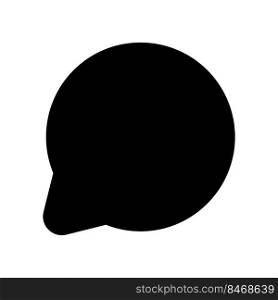 Comment black glyph ui icon. Reply to social media post. Send message. Respond. User interface design. Silhouette symbol on white space. Solid pictogram for web, mobile. Isolated vector illustration. Comment black glyph ui icon