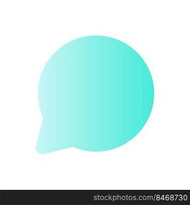 Comment flat gradient color ui icon. Reply to social media post. Send message. Respond to chat. Simple filled pictogram. GUI, UX design for mobile application. Vector isolated RGB illustration. Comment flat gradient color ui icon