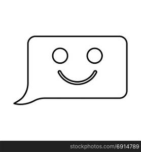Comment smile message black icon .