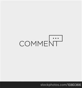 Comment Talk Logo Template Vector Design Message Icon. Comment Talk Logo Icon Template Vector Design