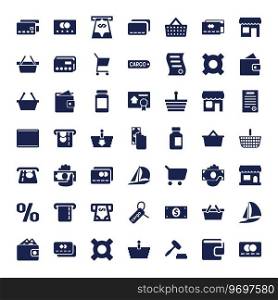Commerce icons Royalty Free Vector Image