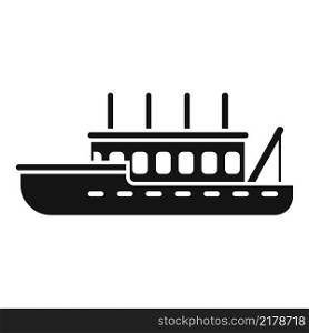 Commercial fish boat icon simple vector. Sea ship. Fishing vessel. Commercial fish boat icon simple vector. Sea ship