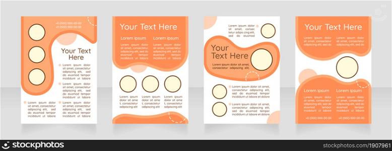 Commercial proposal blank brochure layout design. Attract attention. Vertical poster template set with empty copy space for text. Premade corporate reports collection. Editable flyer paper pages. Commercial proposal blank brochure layout design