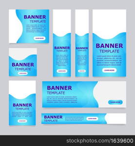 Commercial science, technology web banner design template. Vector flyer with text space. Advertising placard with customized copyspace. Printable poster for advertising. Myriad Pro, Verdana fonts used. Commercial science, technology web banner design template