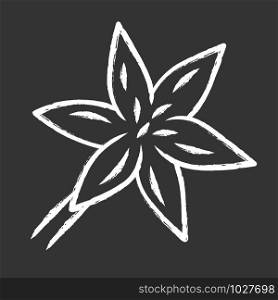 Common star lily chalk icon. Blooming wildflower. Spring blossom. Toxicoscordion fremontii plant. Meadow deathcamas flower. Star zigadene. Isolated vector chalkboard illustration