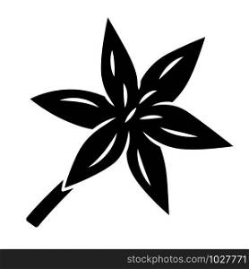 Common star lily glyph icon. Blooming wildflower. Spring blossom. Toxicoscordion fremontii. Meadow deathcamas flower. Star zigadene. Silhouette symbol. Negative space. Vector isolated illustration