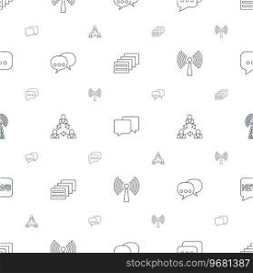Communicate icons pattern seamless white Vector Image