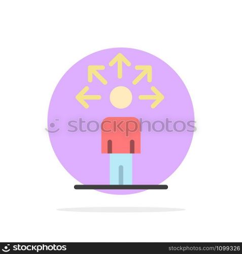 Communication, Abilities, Connection, Human Abstract Circle Background Flat color Icon