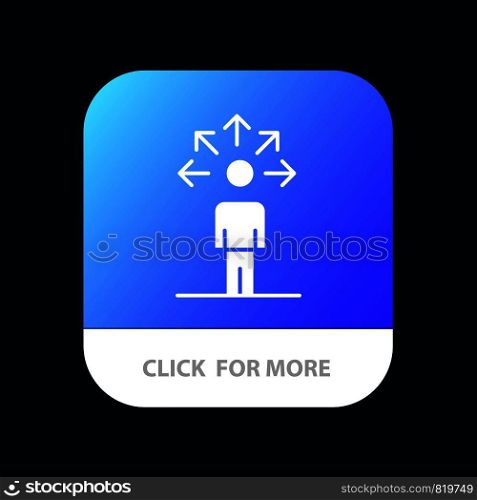 Communication, Abilities, Connection, Human Mobile App Button. Android and IOS Glyph Version