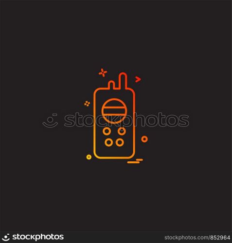 communication army device police radio walkie talkie icon vector design