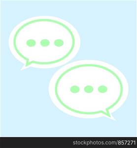 communication bubble icon on white background. chatting sign. flat style. speech bubbles icon for your web site design, logo, app, UI. message icon. communication concept.