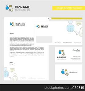 Communication Business Letterhead, Envelope and visiting Card Design vector template