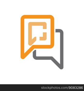 Communication chat logo vector illustration