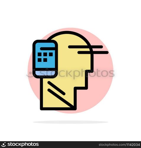 Communication, Connected, Human, Mobile, Mobility Abstract Circle Background Flat color Icon