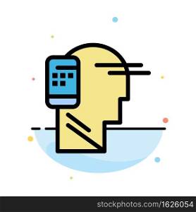 Communication, Connected, Human, Mobile, Mobility Abstract Flat Color Icon Template