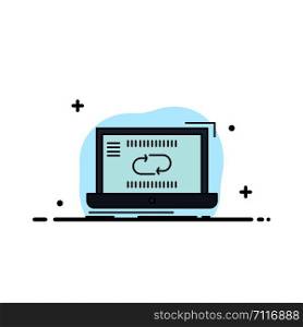 Communication, connection, link, sync, synchronization Flat Color Icon Vector