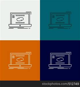 Communication, connection, link, sync, synchronization Icon Over Various Background. Line style design, designed for web and app. Eps 10 vector illustration. Vector EPS10 Abstract Template background