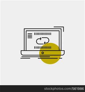 Communication, connection, link, sync, synchronization Line Icon. Vector EPS10 Abstract Template background