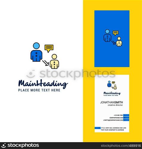 Communication Creative Logo and business card. vertical Design Vector