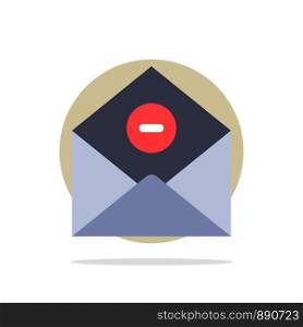 Communication, Delete, Delete-Mail, Email Abstract Circle Background Flat color Icon