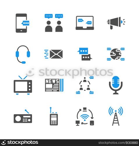 Communication device in glyph icon set.Vector illustration