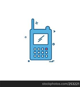 communication device police radio walkie talkie icon vector design
