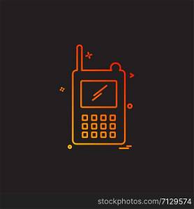 communication device police radio walkie talkie icon vector design