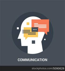 communication icon concept. Abstract vector illustration of communication icon concept