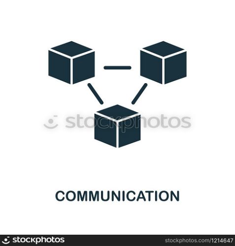 Communication icon. Monochrome style design from machine learning collection. UX and UI. Pixel perfect communication icon. For web design, apps, software, printing usage.. Communication icon. Monochrome style design from machine learning icon collection. UI and UX. Pixel perfect communication icon. For web design, apps, software, print usage.