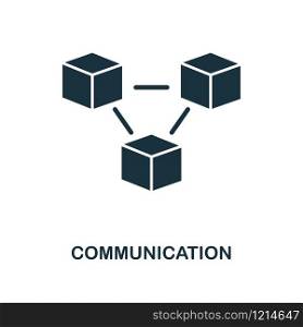 Communication icon. Monochrome style design from machine learning collection. UX and UI. Pixel perfect communication icon. For web design, apps, software, printing usage.. Communication icon. Monochrome style design from machine learning icon collection. UI and UX. Pixel perfect communication icon. For web design, apps, software, print usage.