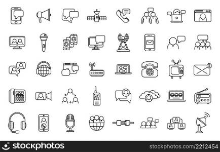 Communication icon outline vector. Customer referral. Client market. Communication icon outline vector. Customer referral