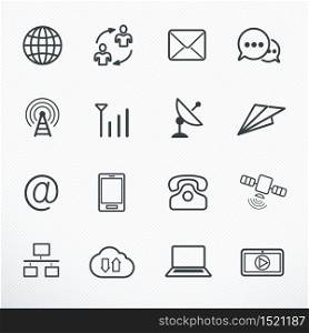Communication Icon Set, Vector illustration