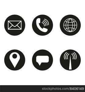Communication icons. Contact icon set. Vector illustration. EPS 10.. Communication icons. Contact icon set. Vector illustration.