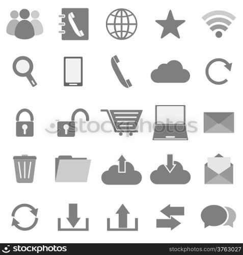 Communication icons on white background, stock vector