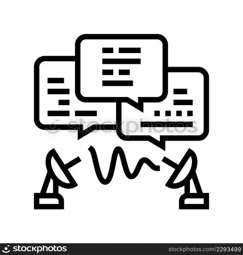 communication process line icon vector. communication process sign. isolated contour symbol black illustration. communication process line icon vector illustration