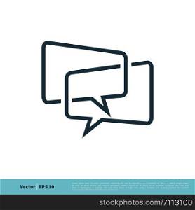 Communication Speech Bubble Icon Vector Logo Template Illustration Design. Vector EPS 10.