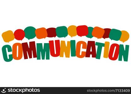 Communication speech bubbles icons. Vector eps10 illustration