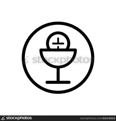 Communion line icon on a white background. Vector illustration