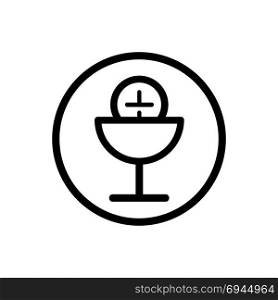 Communion line icon on a white background. Vector illustration
