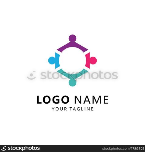 Community and adoption care Logo vector icon template